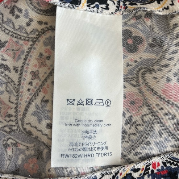 Louis Vuitton Navy Blue, Red, and Cream Floral Dress Size 36 - Picture 12 of 14